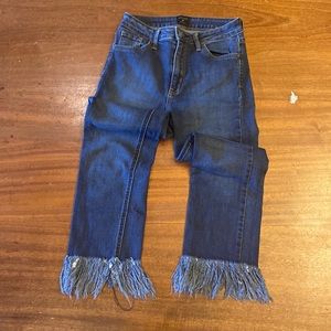 Bundle only JUST BLACK Frayed Hem Ankle Denim